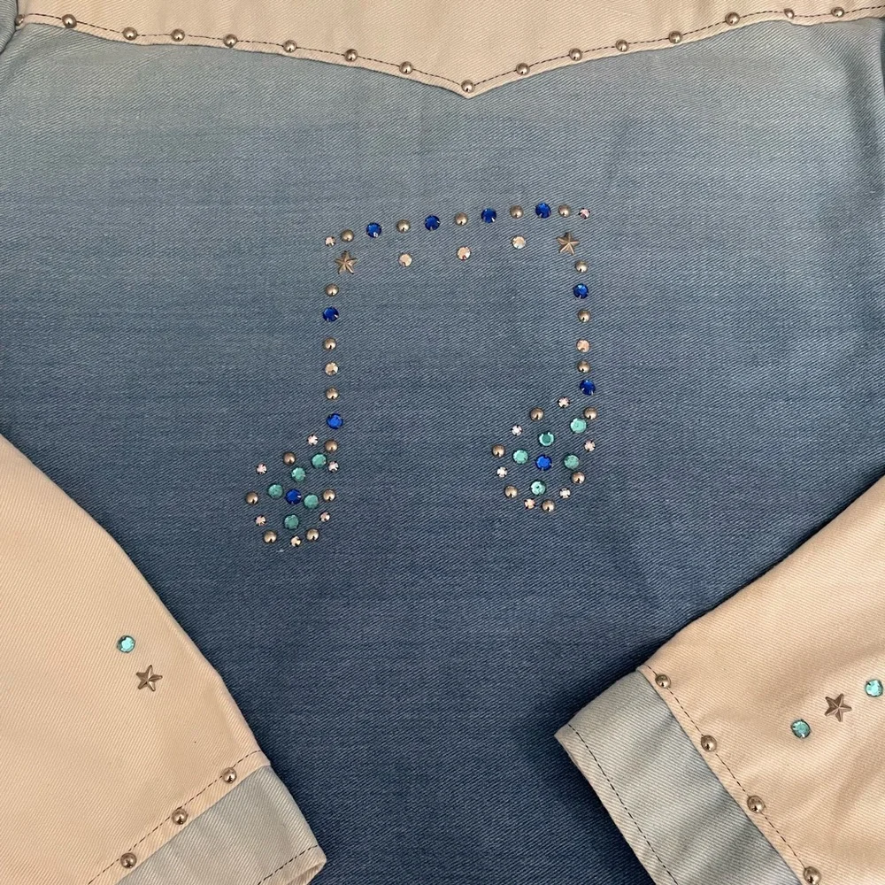 Super Unique Vintage Wrangler Music Note Jacket - Picture 2 of 5